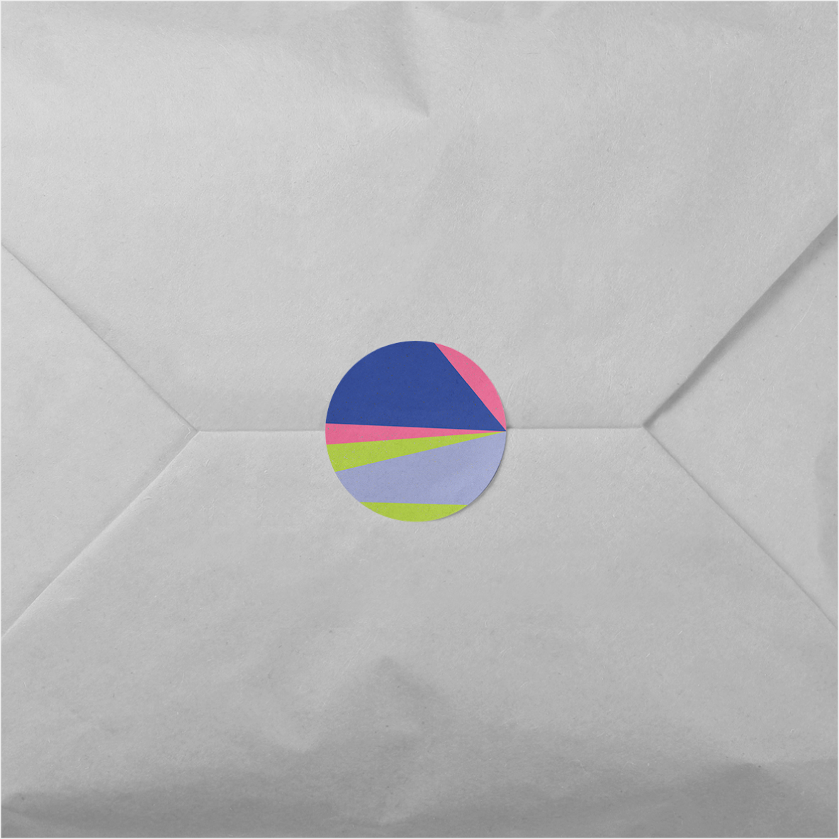 Abstract Color Block Round Sticker