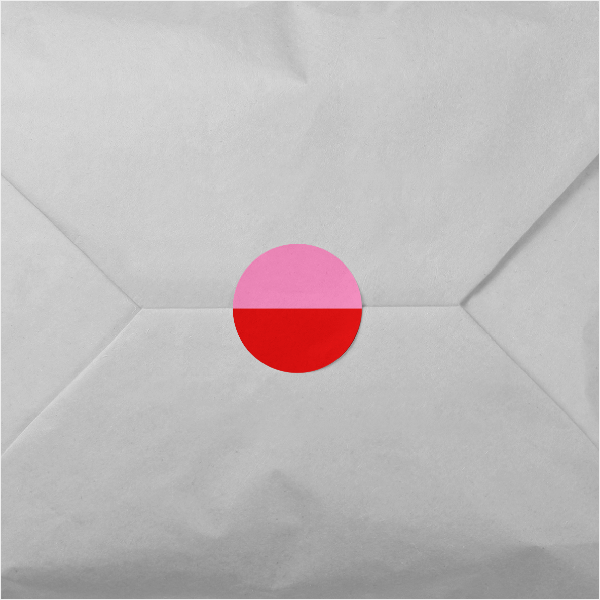 Color Block Round Sticker VIII