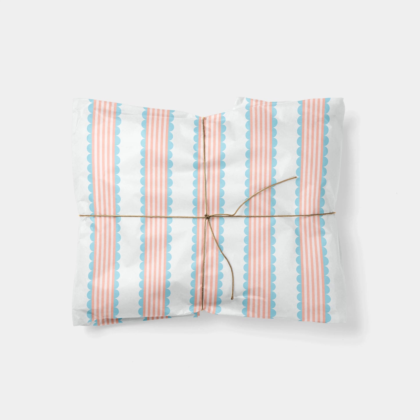 Scallop Multicolor Stripe Gift Wrap II