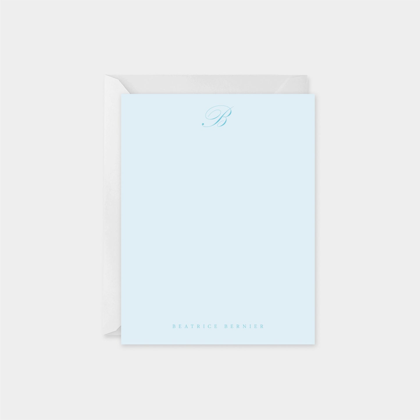 Script Monogram Note Card