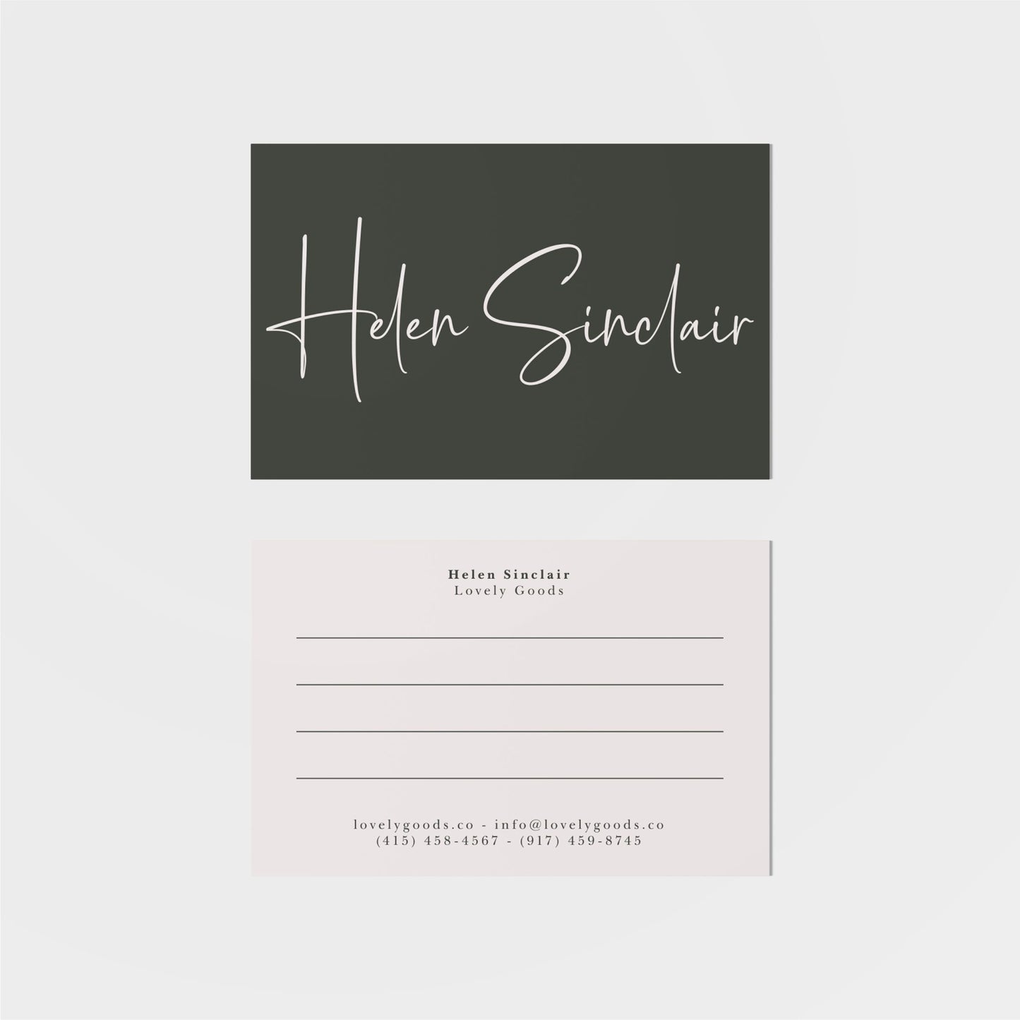 Signature Notes Business Card