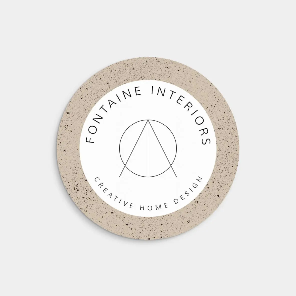 Speckled Circle Product Label with Logo