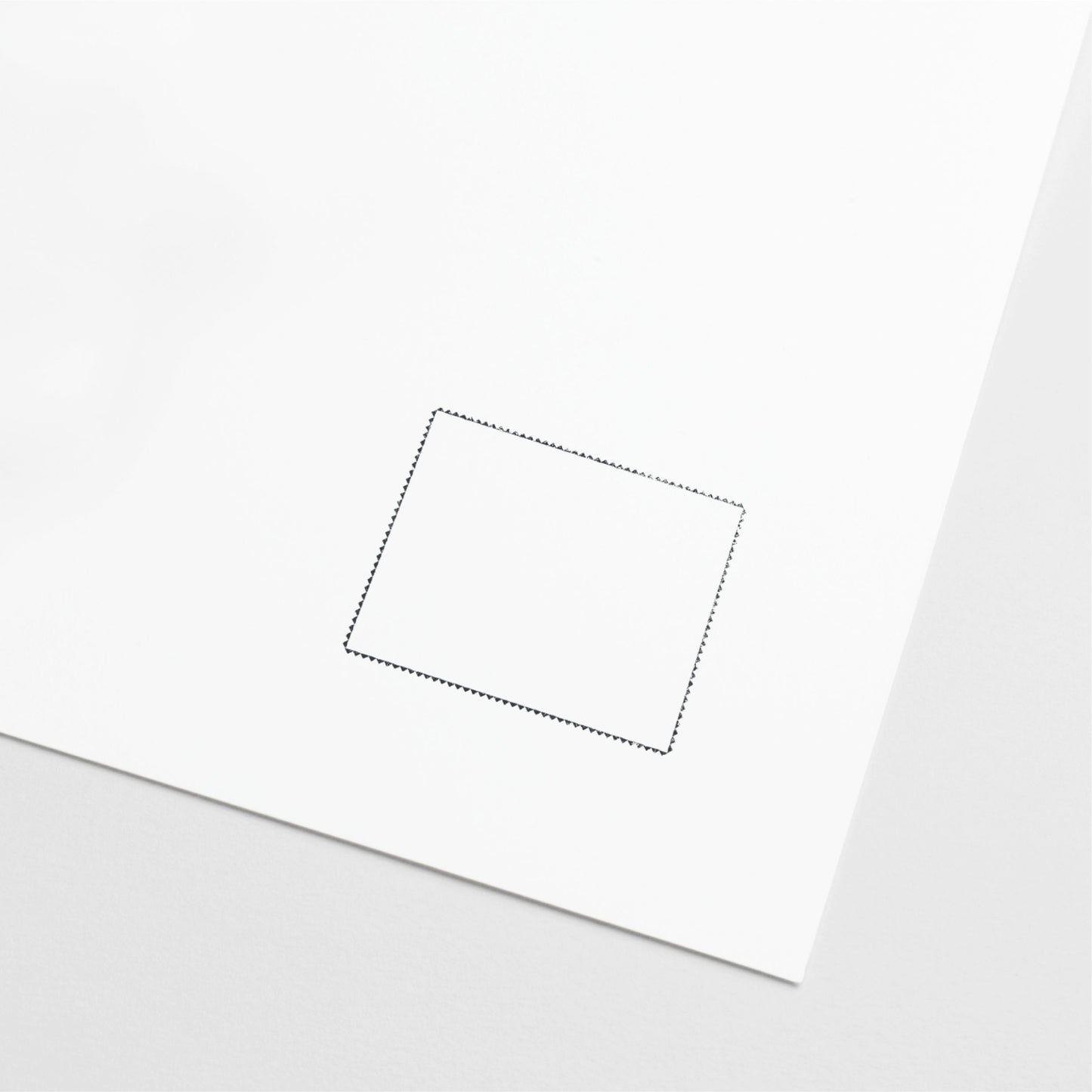 Square Stamp with Sawtooth Border, Blank