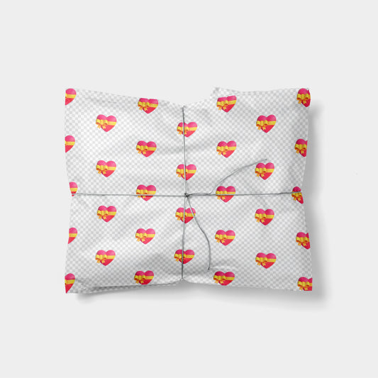 Heart with Bow Emoji Gift Wrap