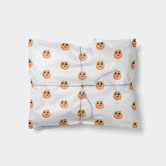 Monocle Face Emoji Gift Wrap