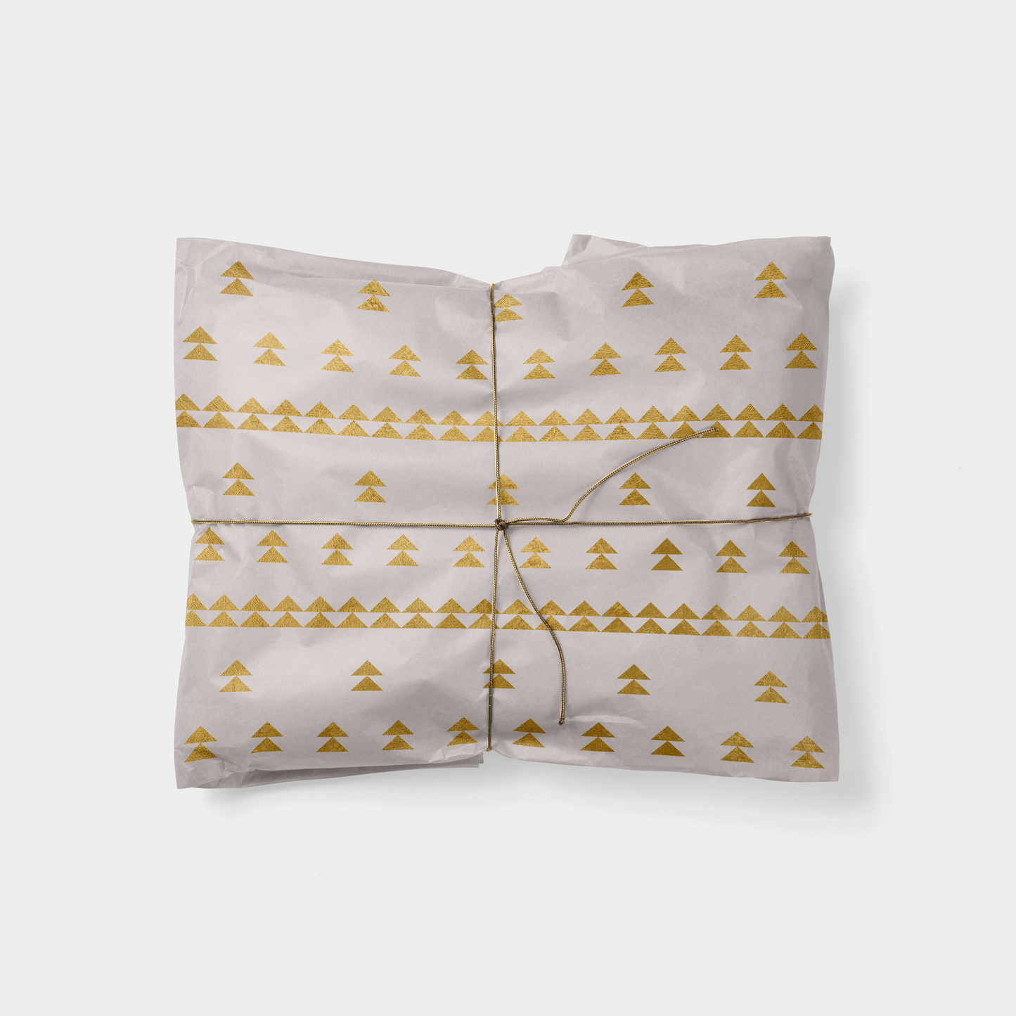 Gold Triangle Tree Holiday Gift Wrap II