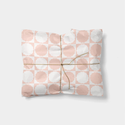 Scallop Checker Gift Wrap