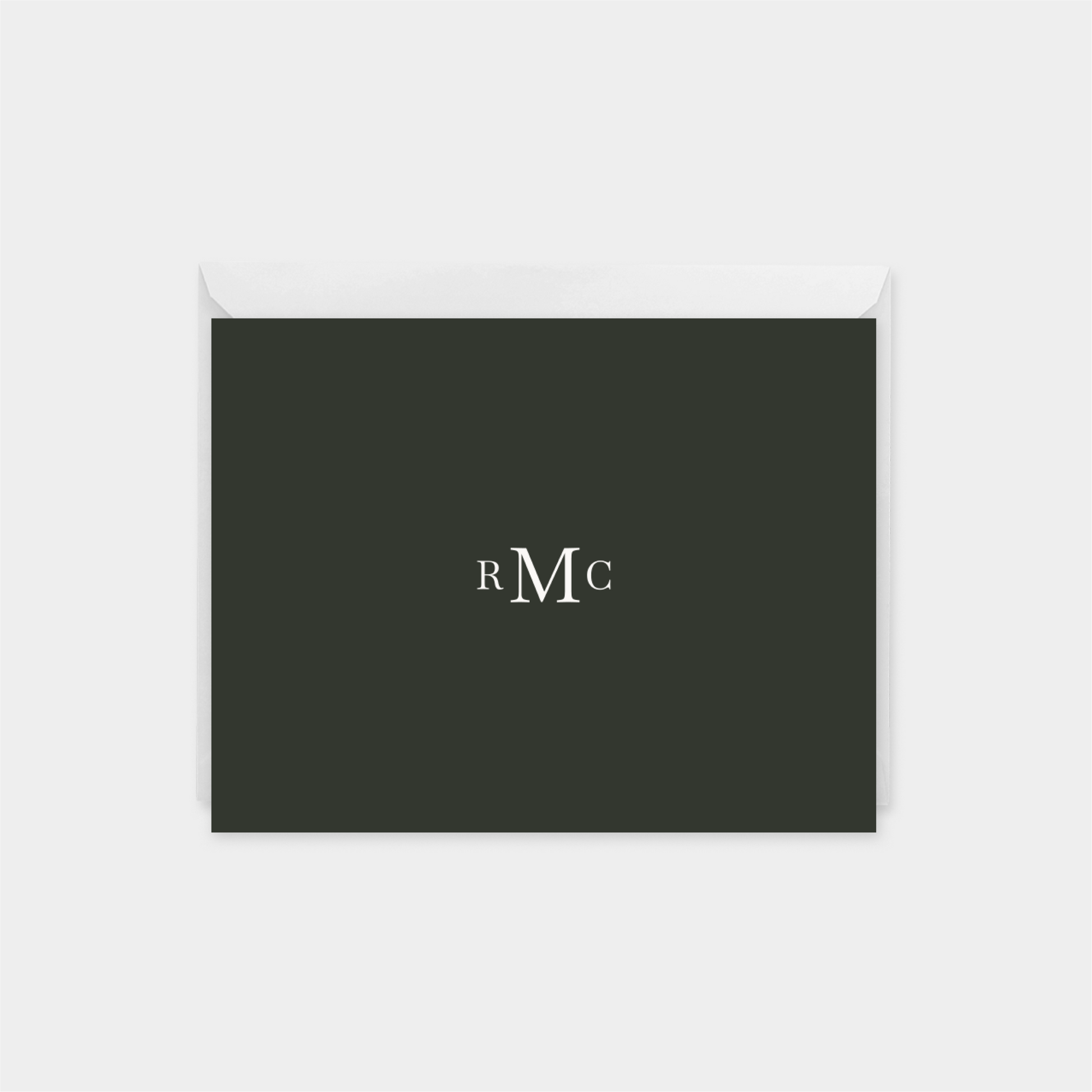 Classic Three Letter Monogram Note Cards