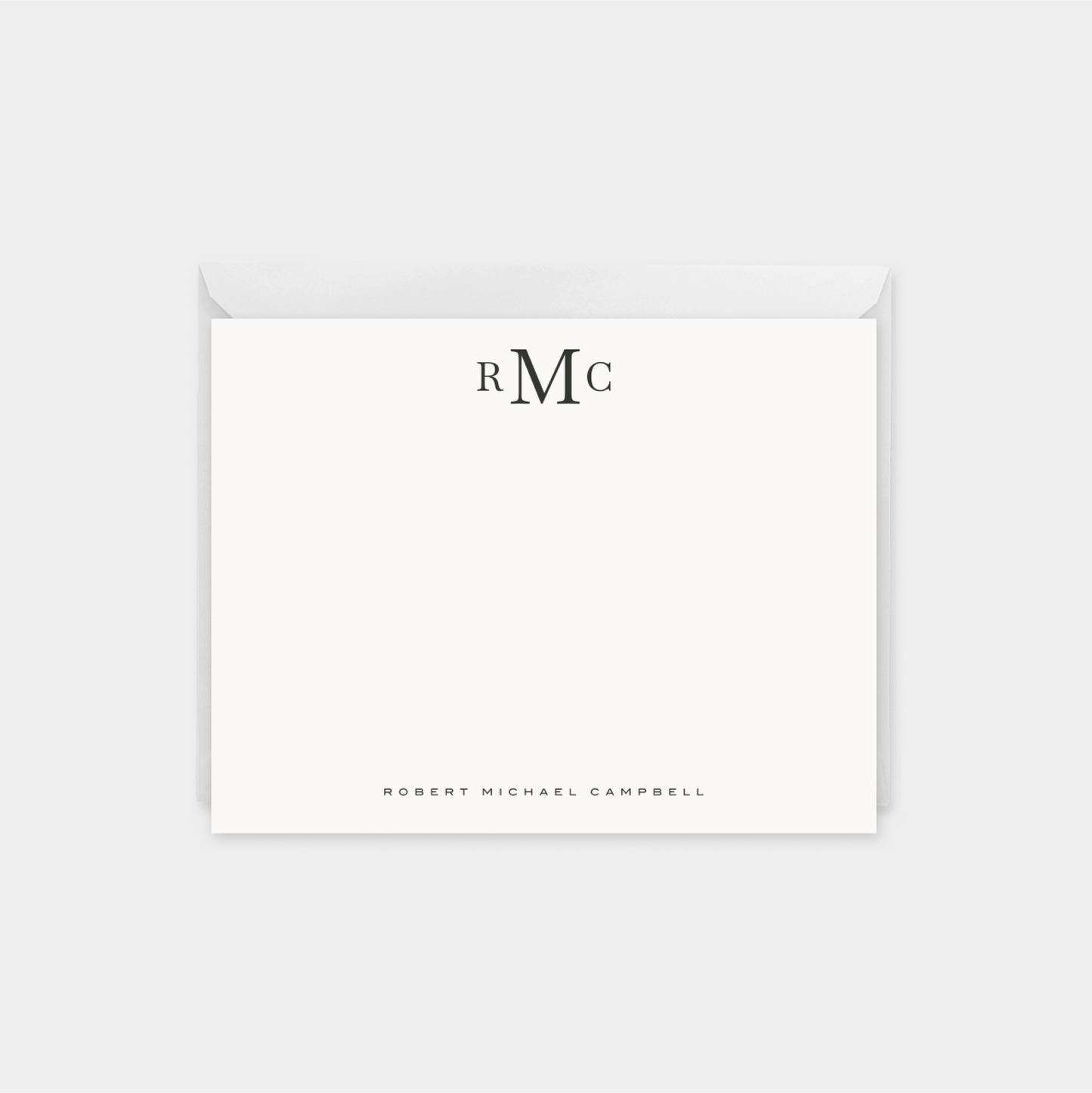 Classic Three Letter Monogram Note Cards