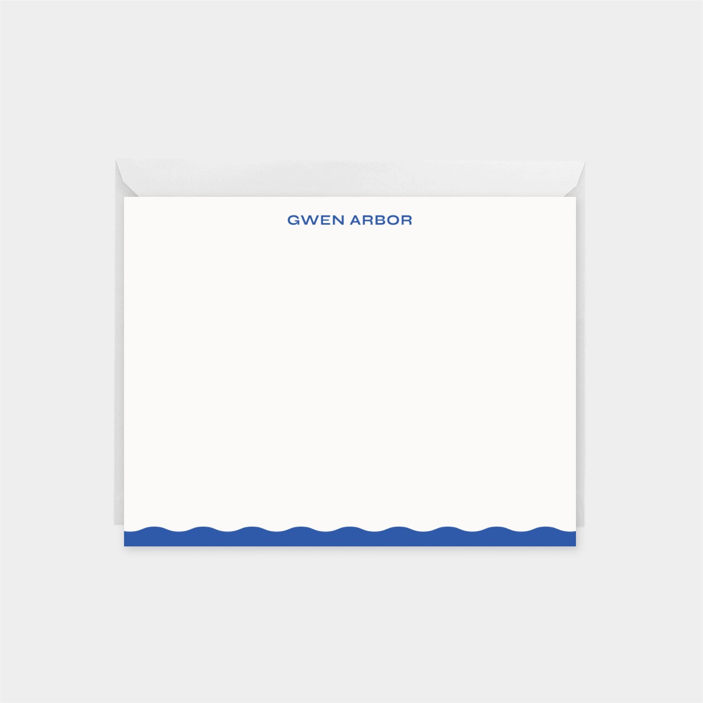 Thank You Notes Wavy Edge Note Cards XIV