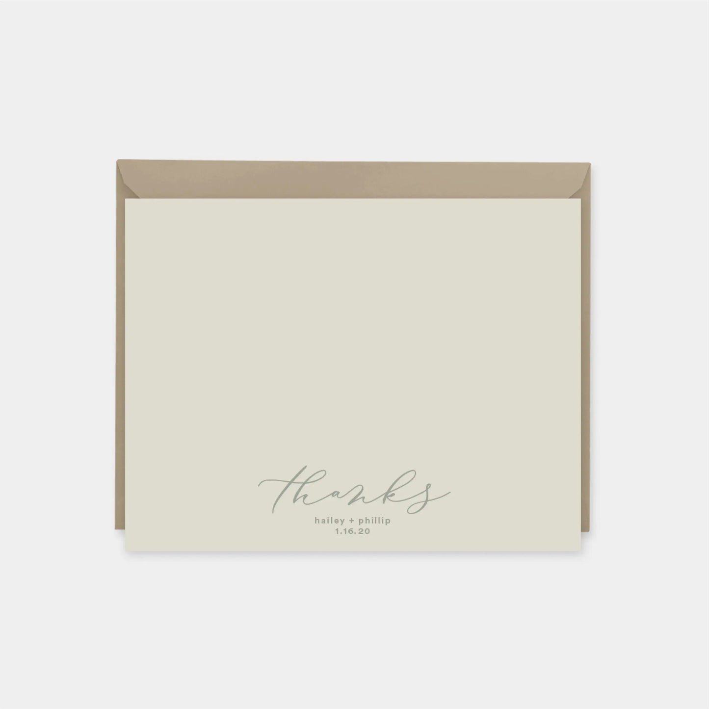 Thanks Wedding Script Note Cards III