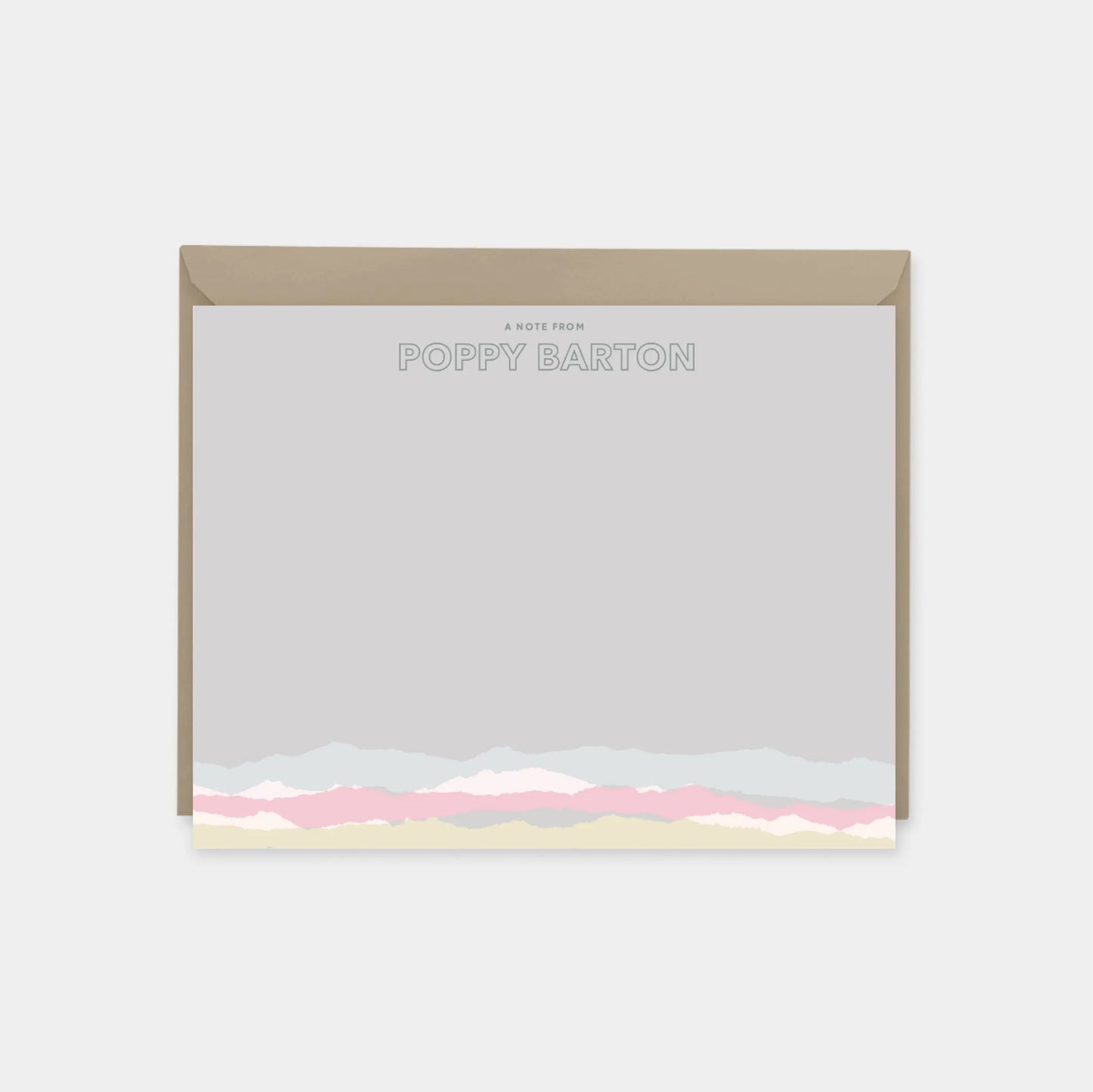 Torn Paper Border Note Cards IV