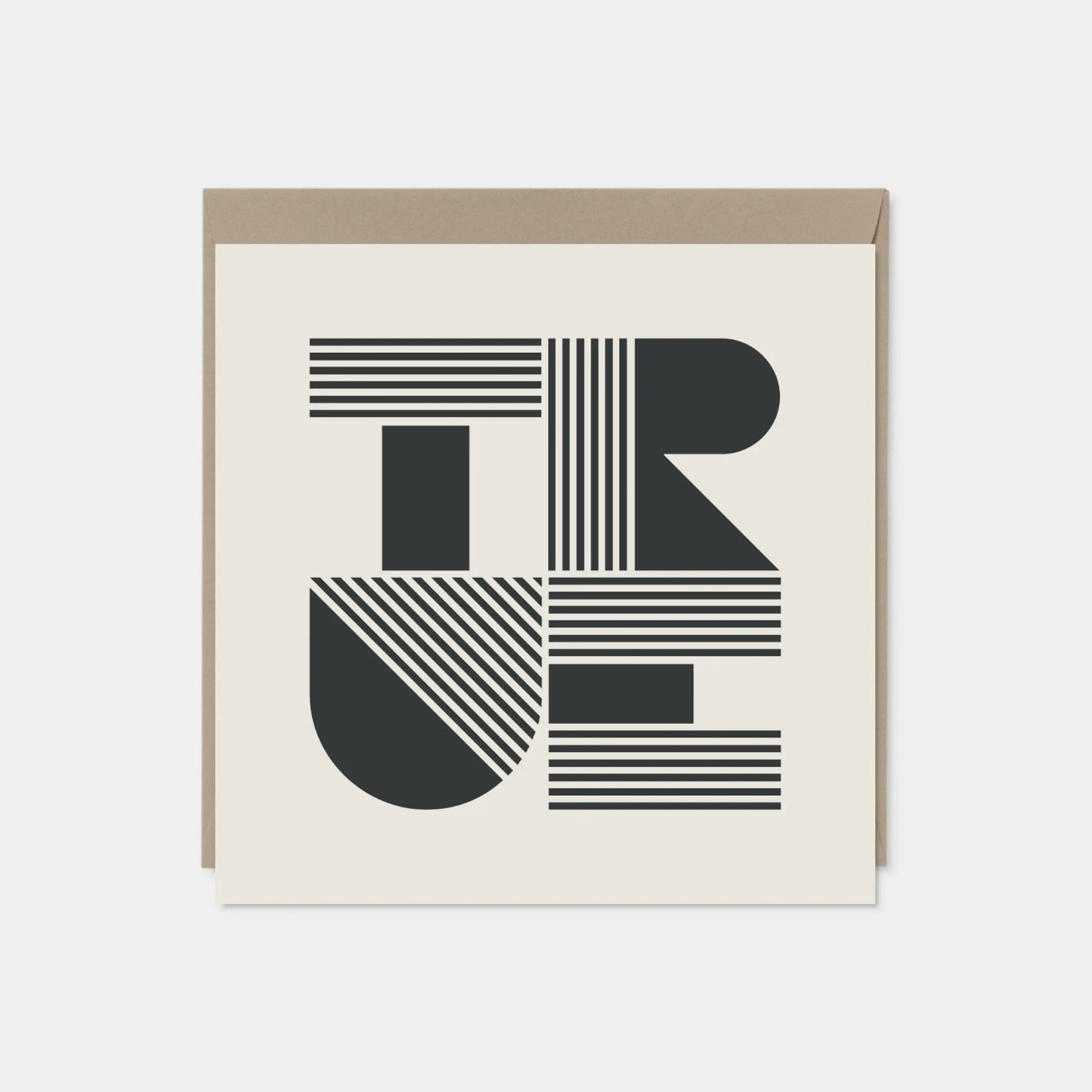 "True" Modern Geo Typography Card