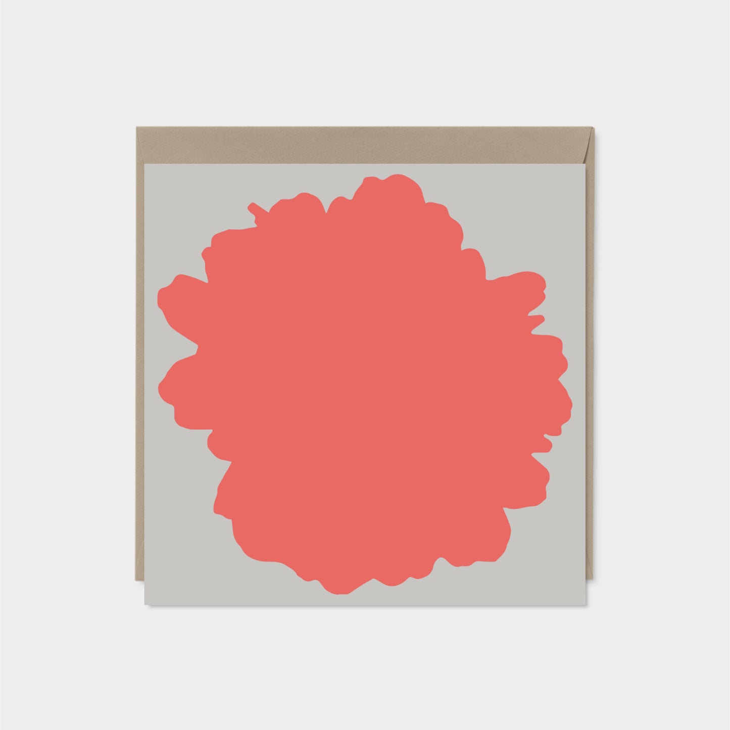 Vermillion Flower Silhouette Card