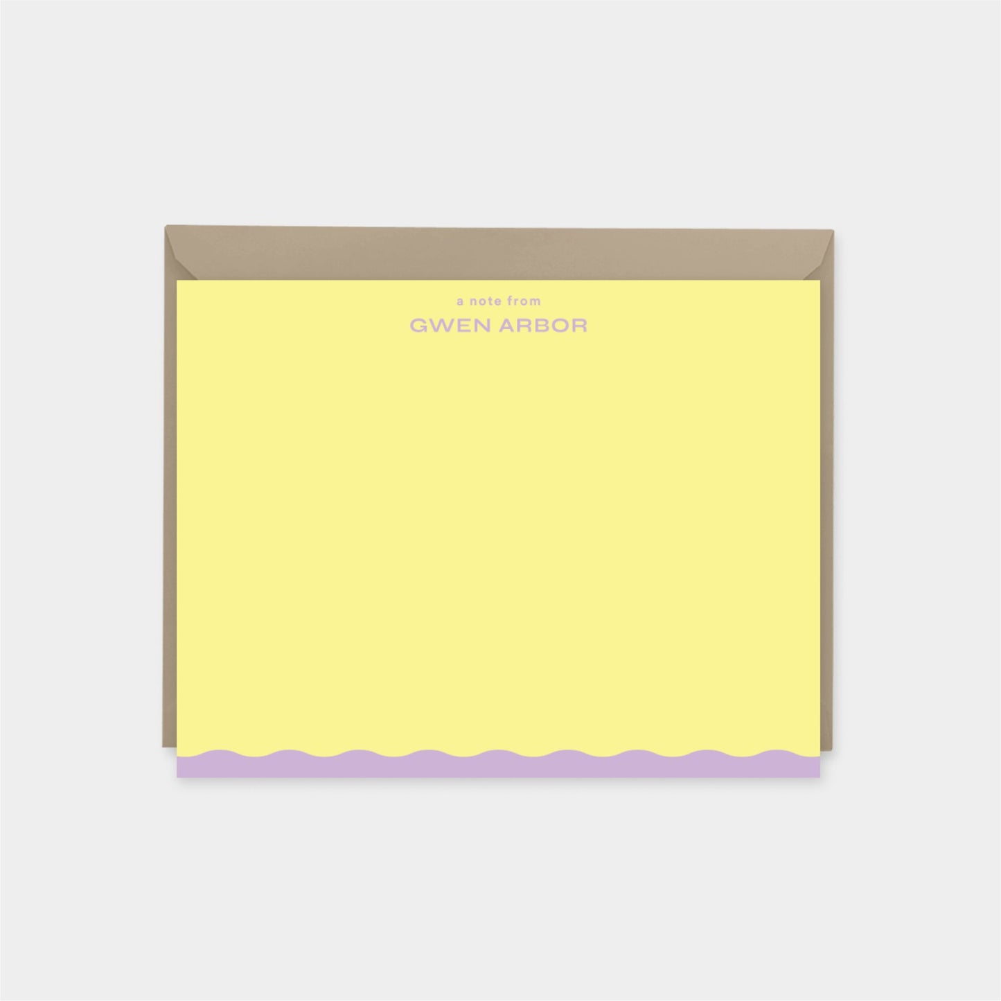 Wavy Edge Note Card IV