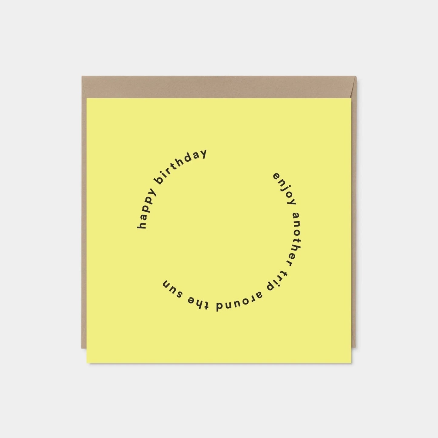 Yellow "Another Trip Around the Sun" Birthday Card
