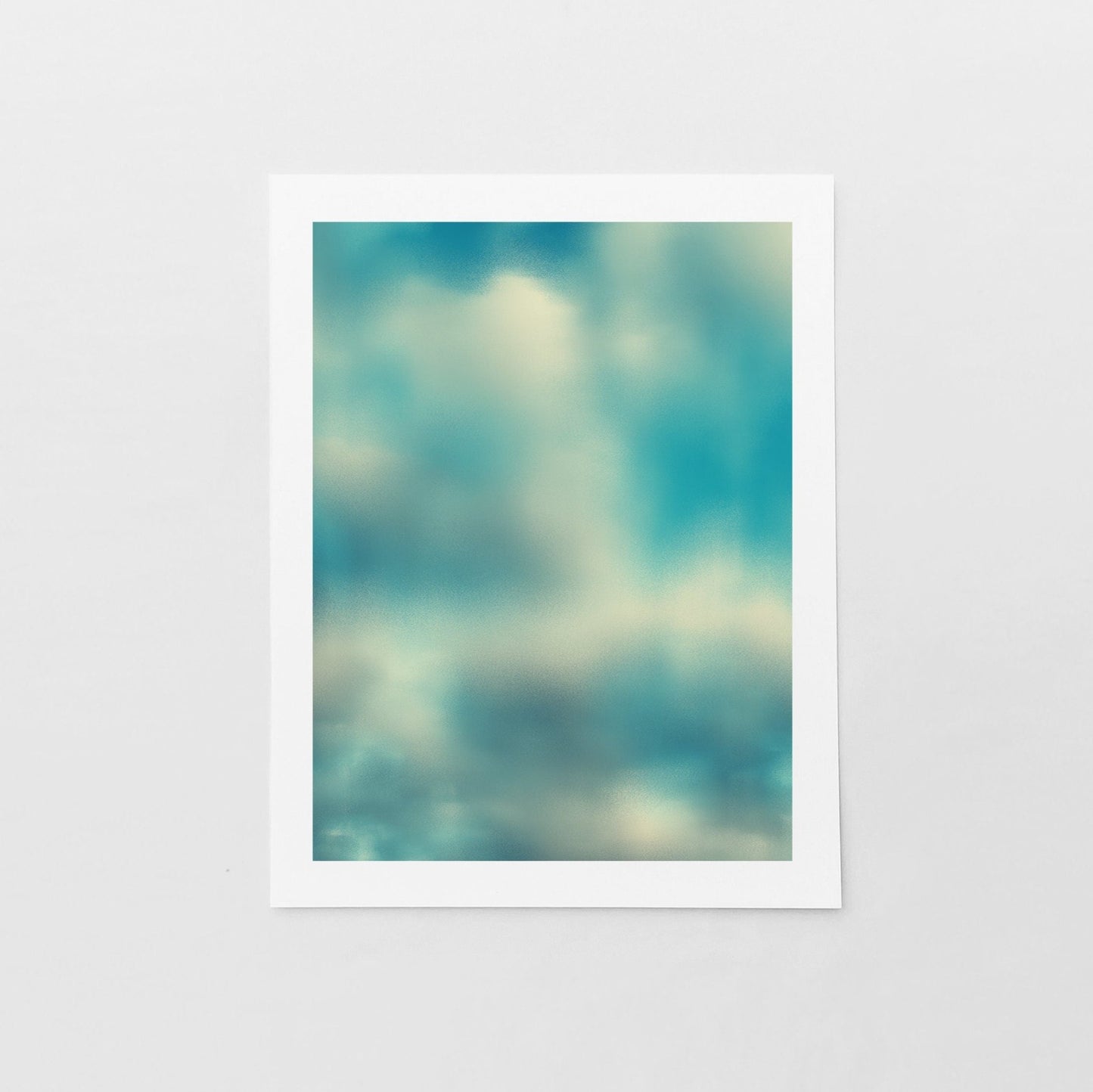 Abstract Blue Cloud Art Print, Modern