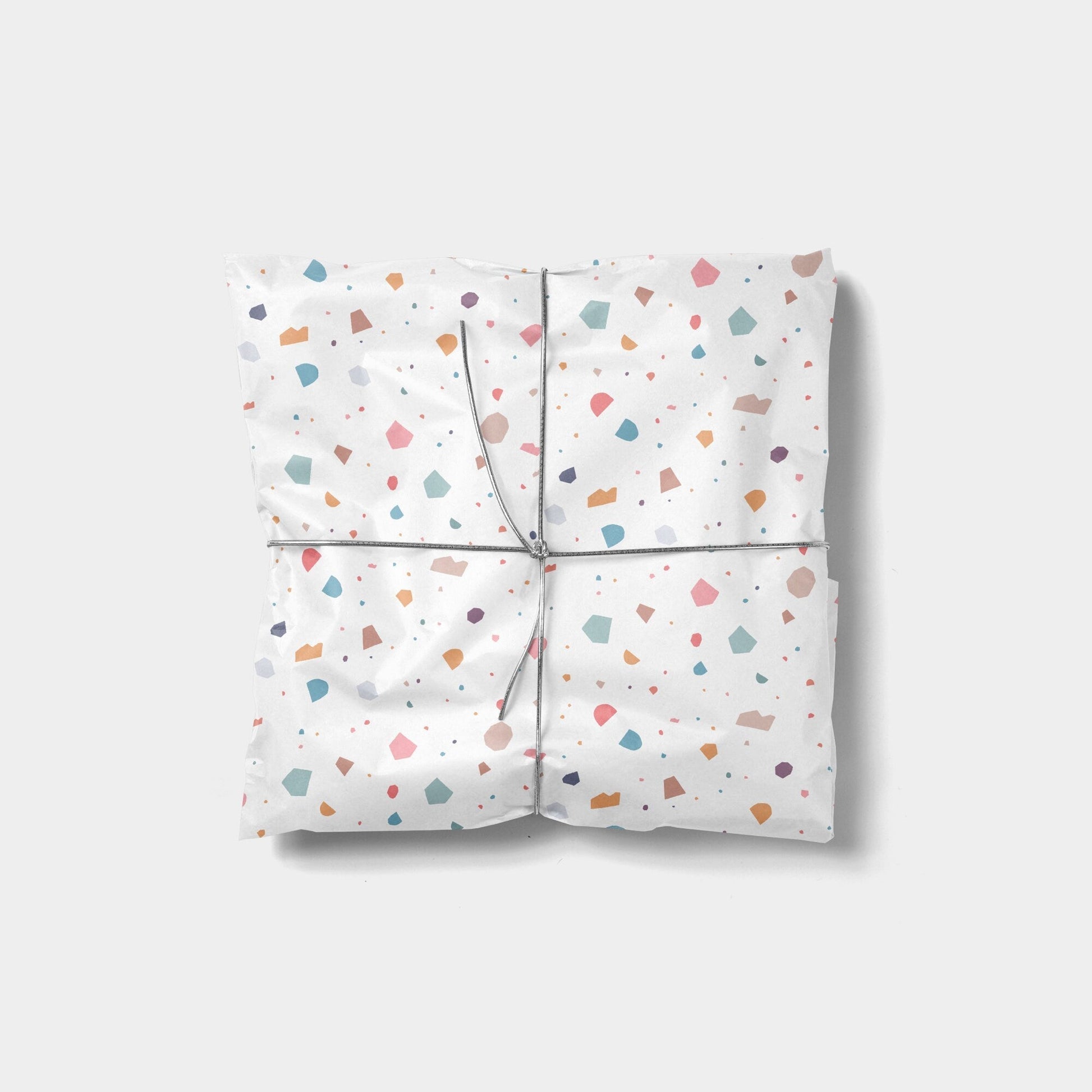Cut Out Pastel Collage Gift Wrap