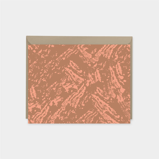 Terracotta Painted Texture Note Cards,