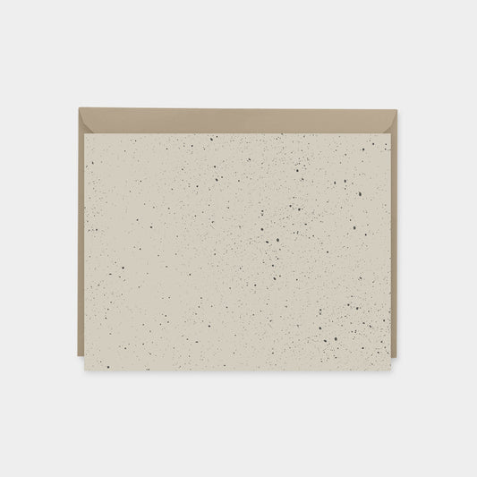 Tan Speckled Texture Note Cards, Elegant
