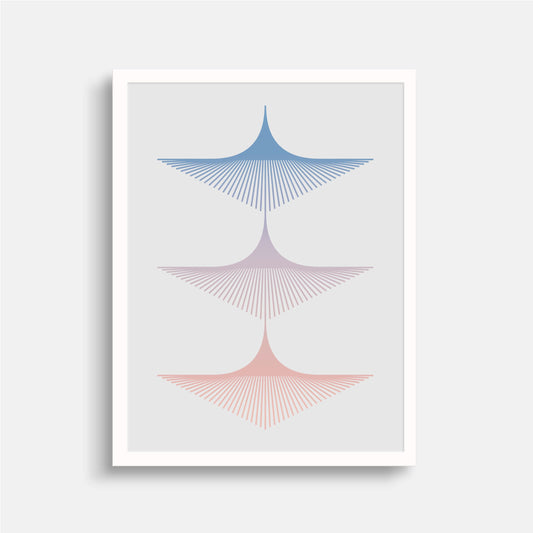 Wings Gradient Art Print, Abstract Deco