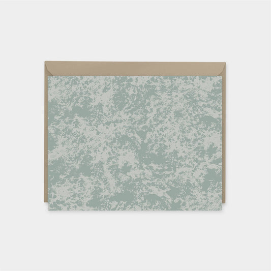 Lichen Green Painted Texture Note Cards,