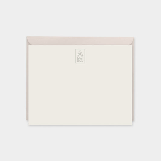 Monogram Note Cards, Elegant Monogram