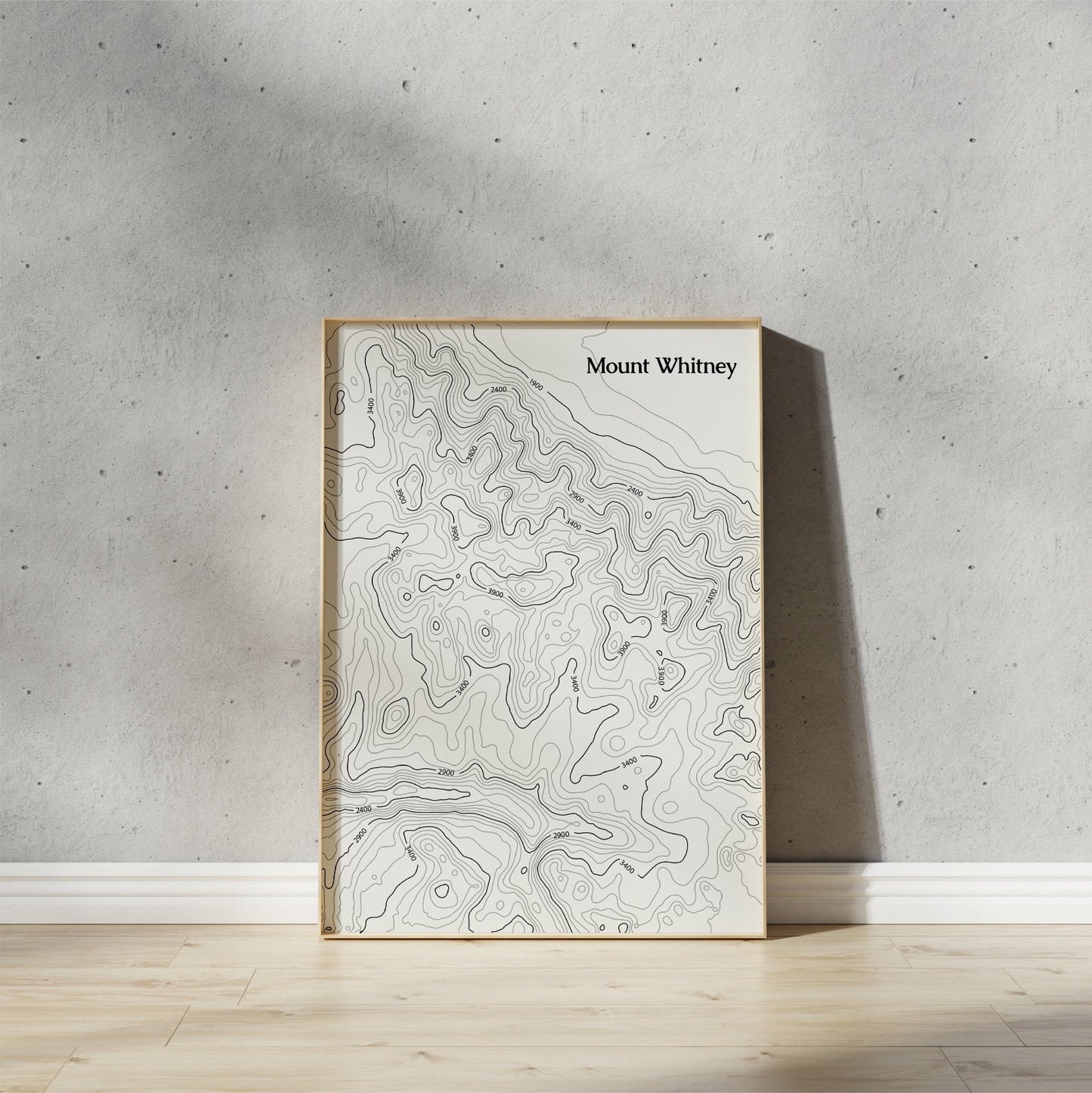 Mount Whitney Topographic Map Poster