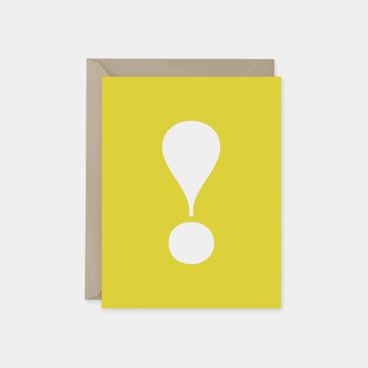 Surprise Exclamation Point Card, Yellow,