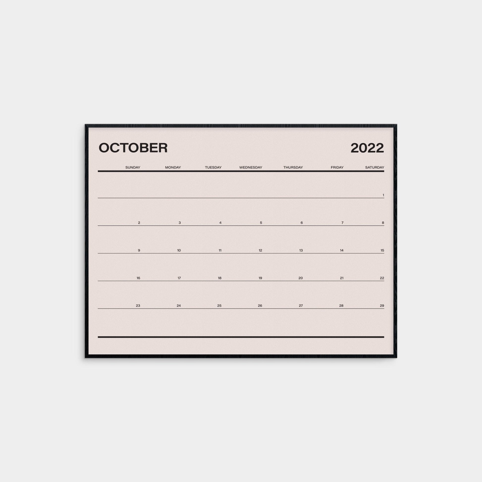 2022 Wall Art Calendar-The Design Craft