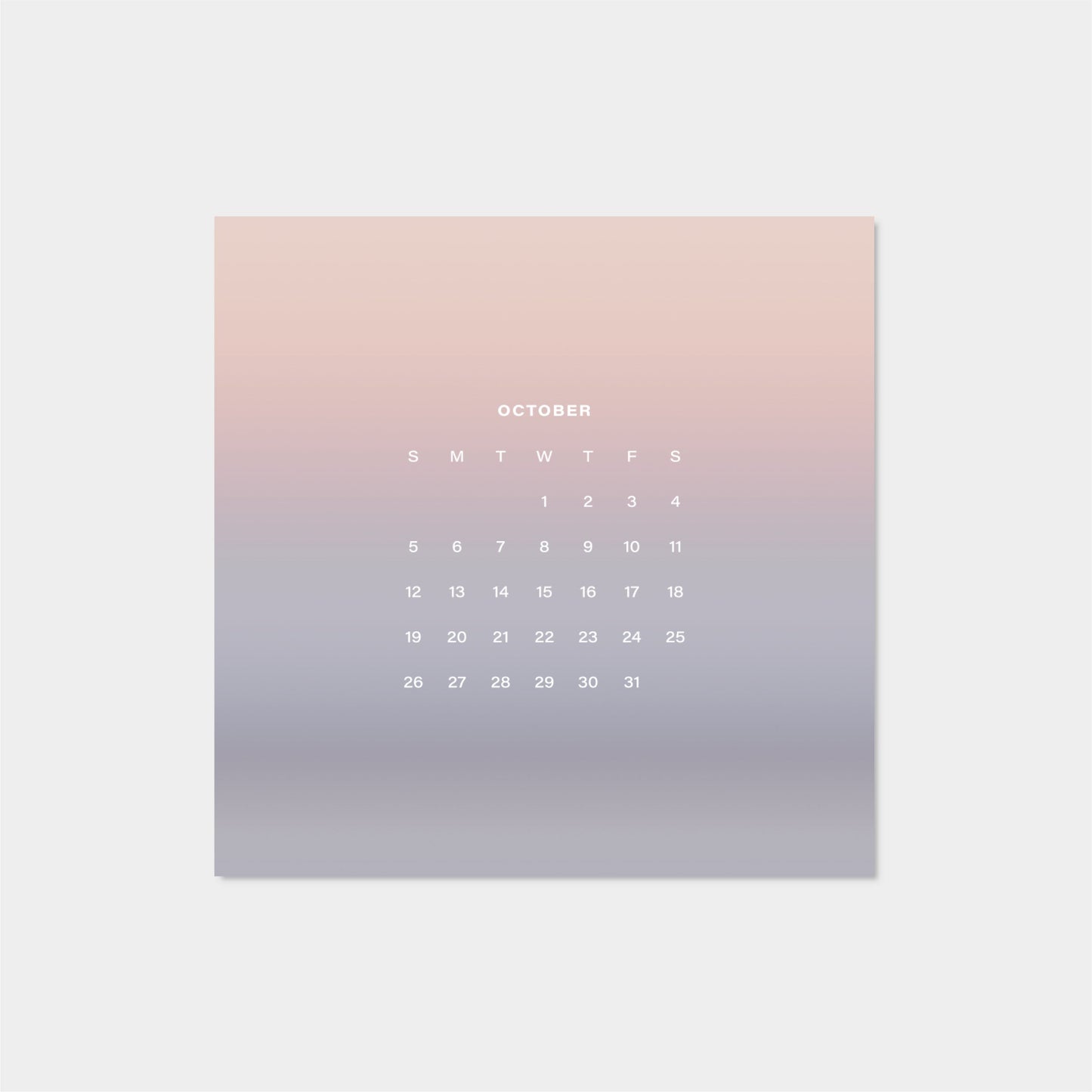 2025 Ombre Sky Calendar-The Design Craft