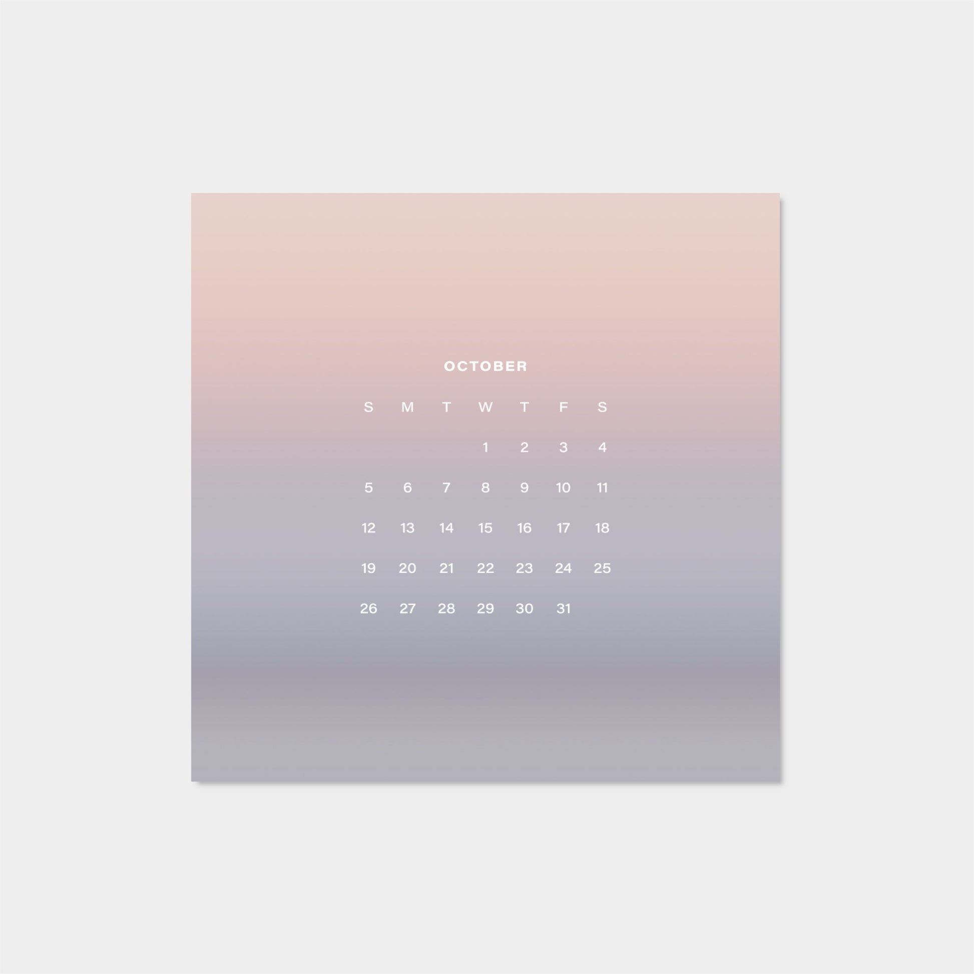 2025 Ombre Sky Calendar-The Design Craft