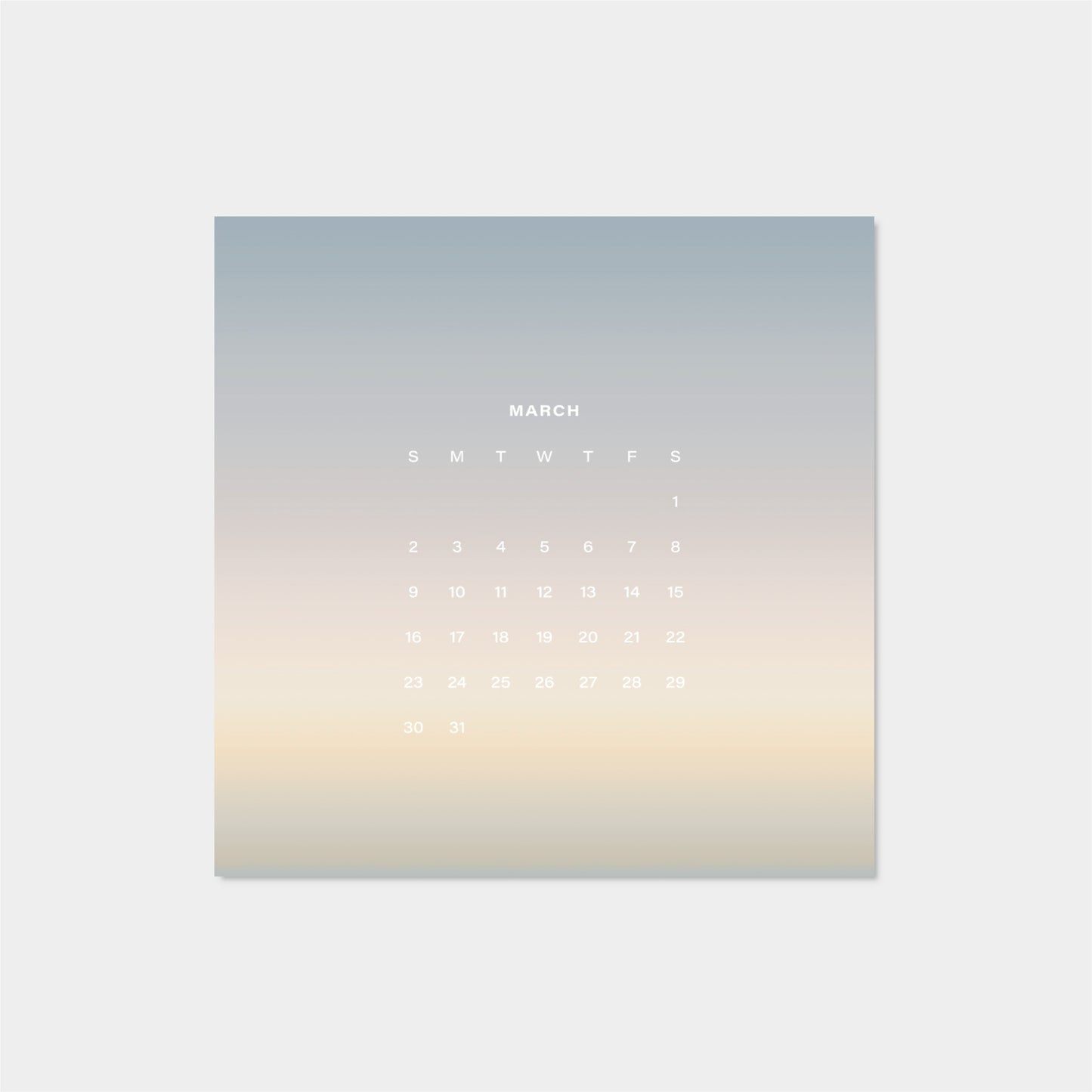 2025 Ombre Sky Calendar-The Design Craft