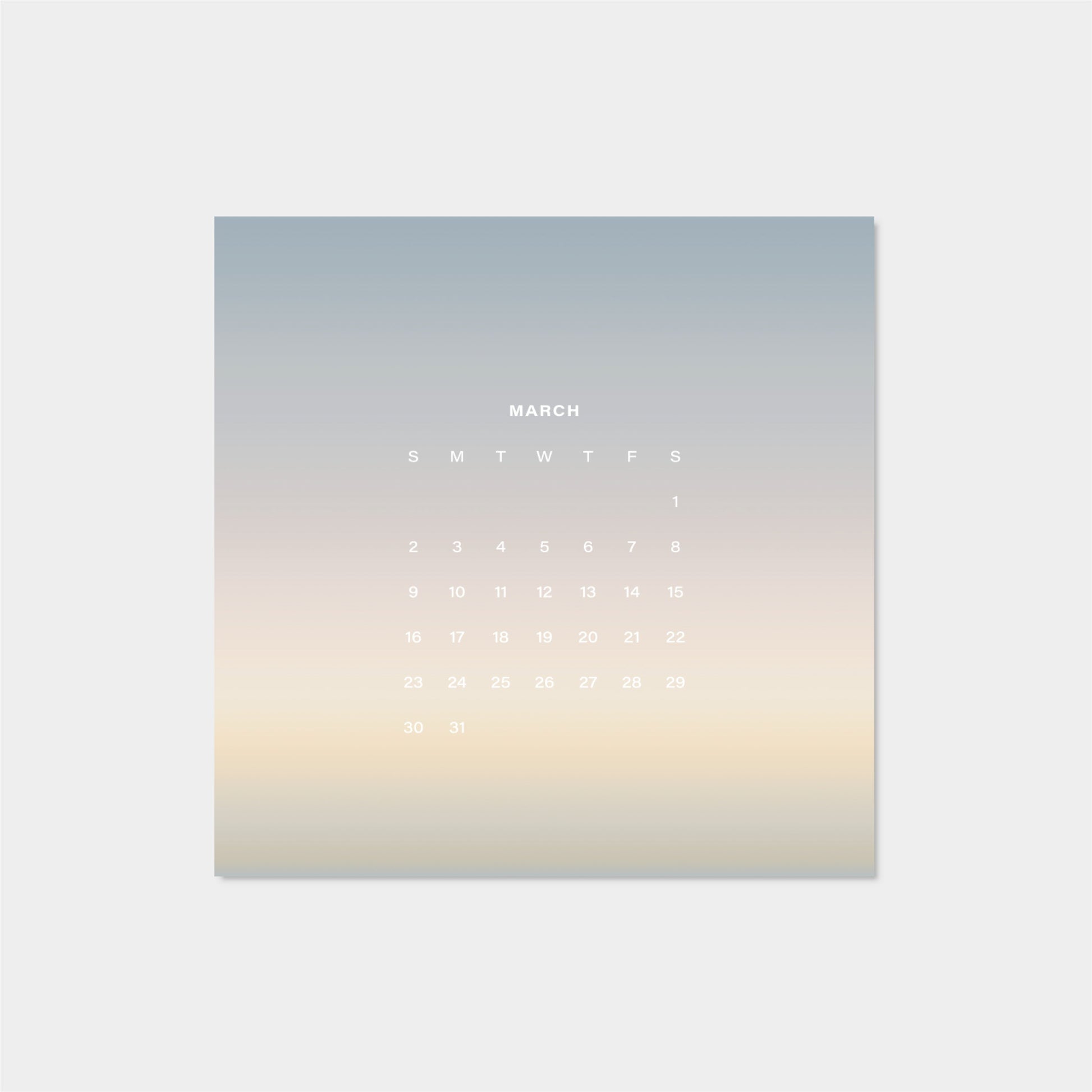 2025 Ombre Sky Calendar-The Design Craft