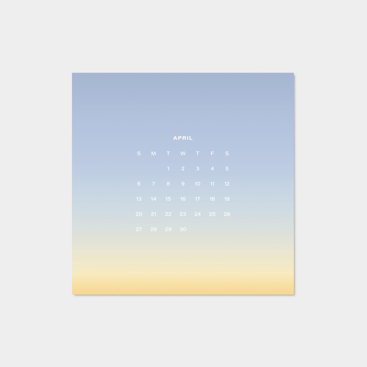 2025 Ombre Sky Calendar-The Design Craft