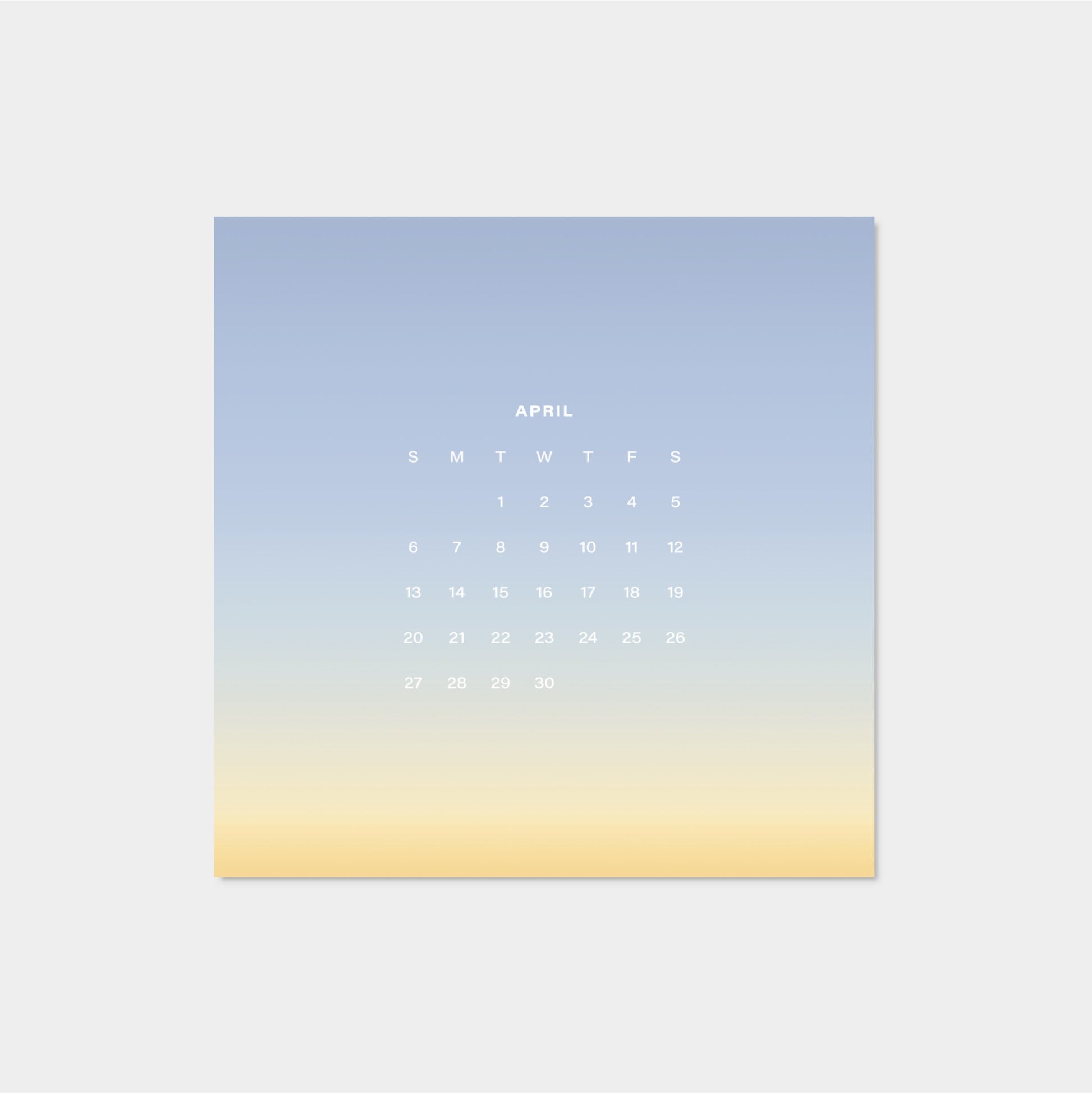 2025 Ombre Sky Calendar-The Design Craft