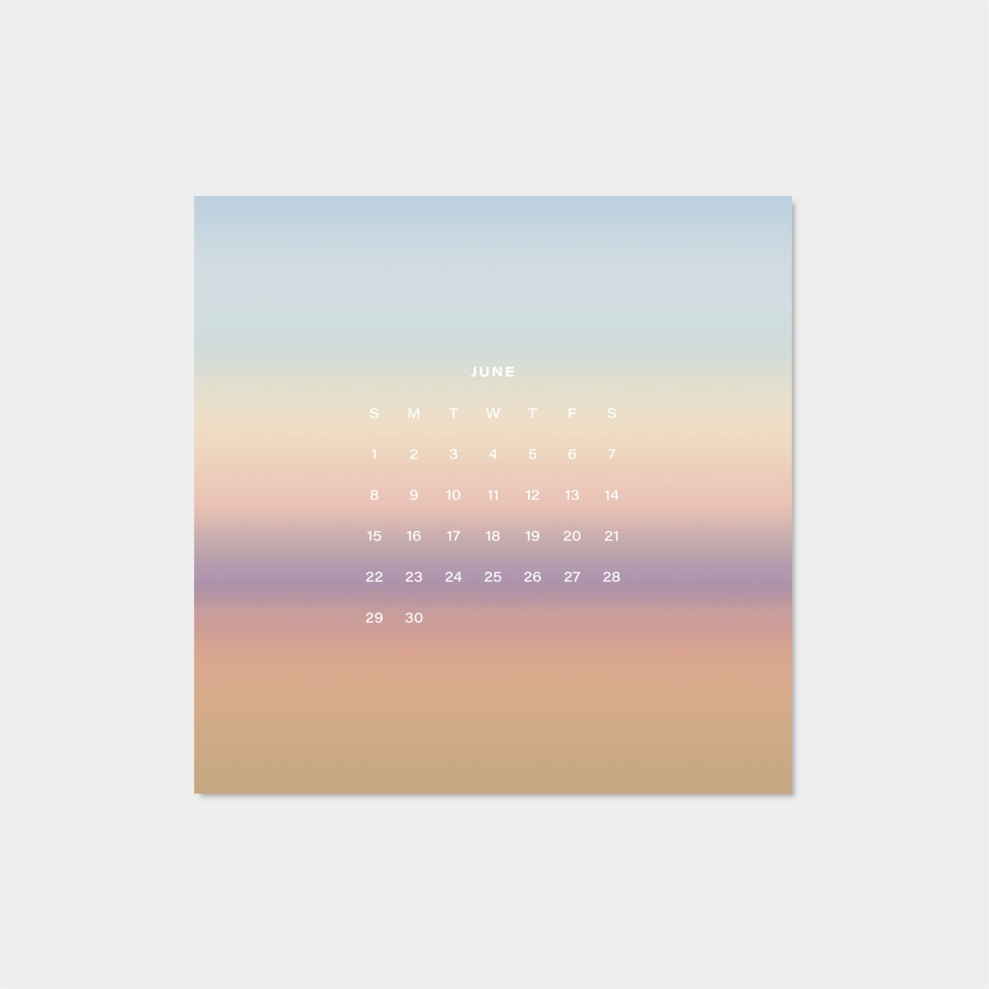 2025 Ombre Sky Calendar-The Design Craft