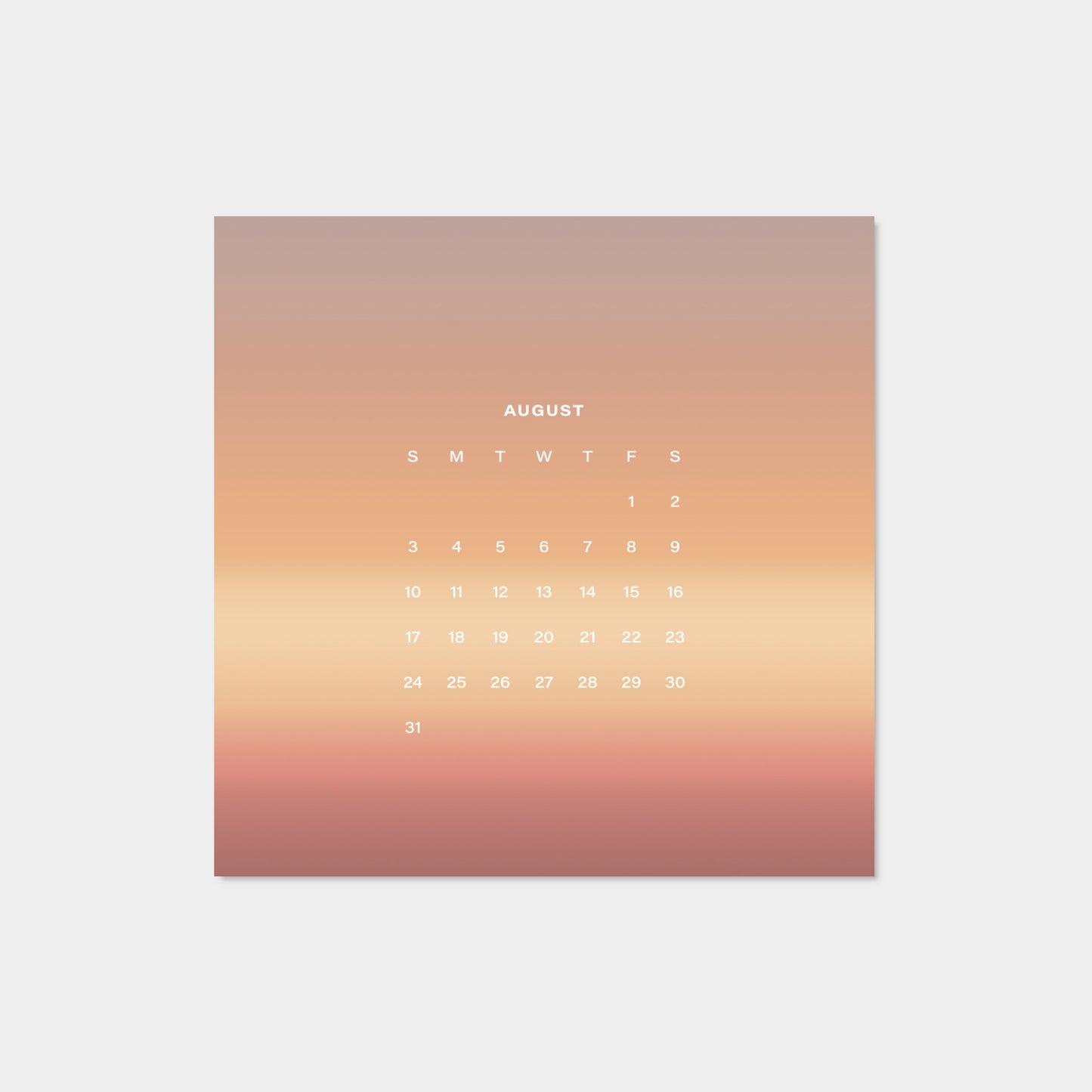 2025 Ombre Sky Calendar-The Design Craft