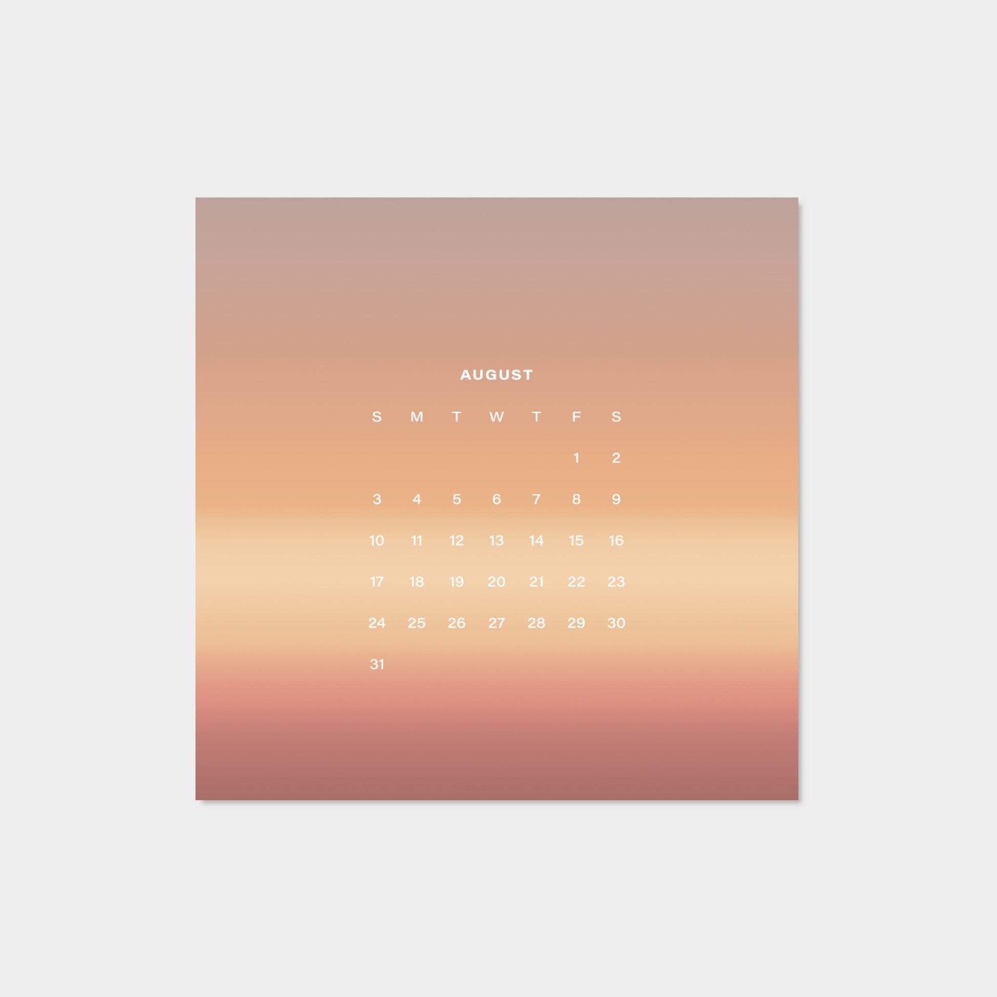 2025 Ombre Sky Calendar-The Design Craft