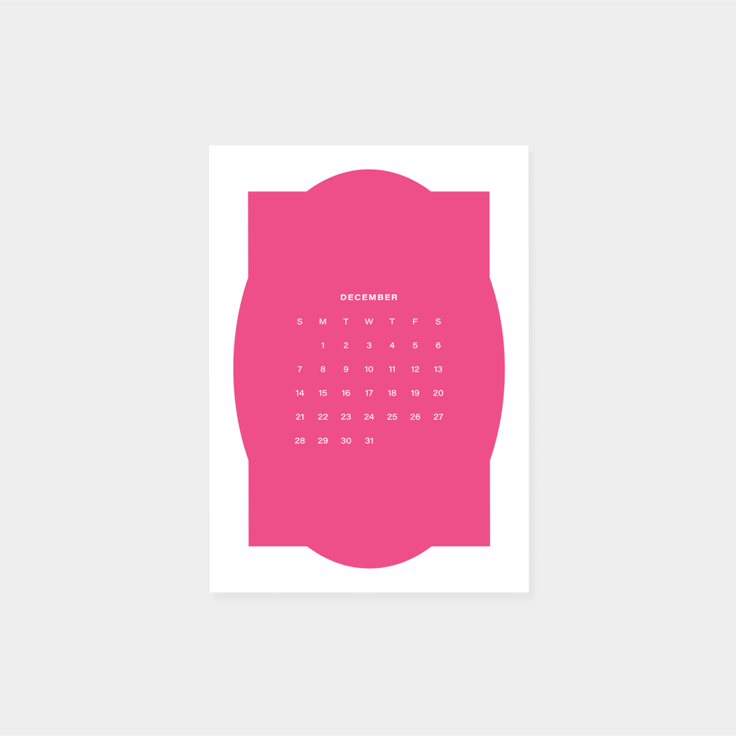 2025 Neo Shape Calendar II