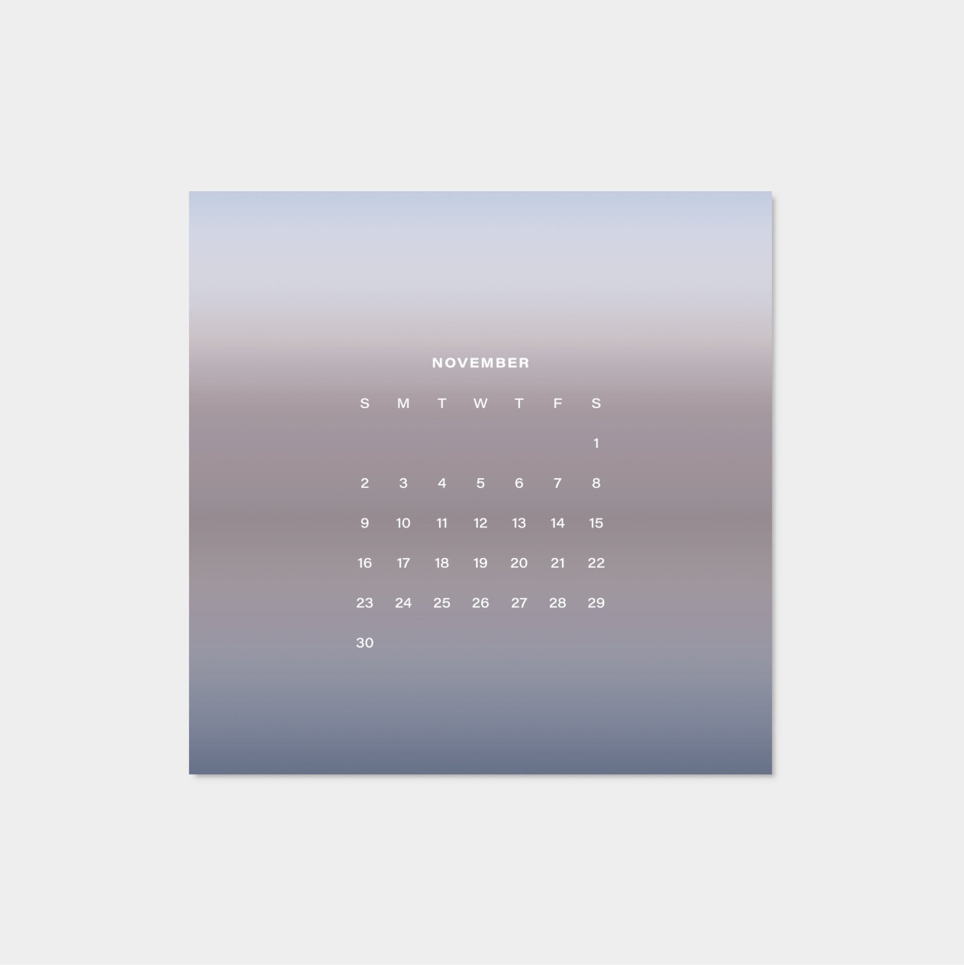 2025 Ombre Sky Calendar