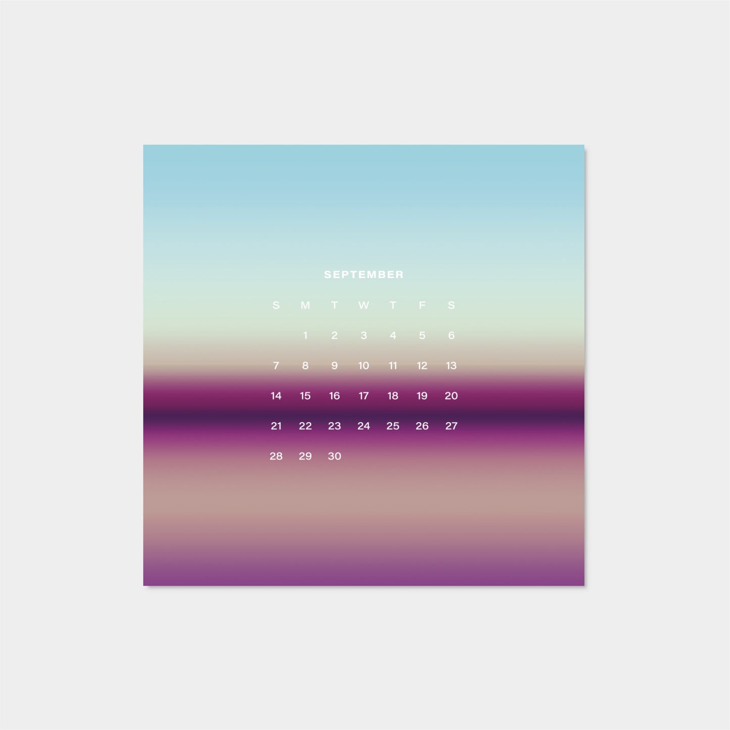 2025 Ombre Sky Calendar