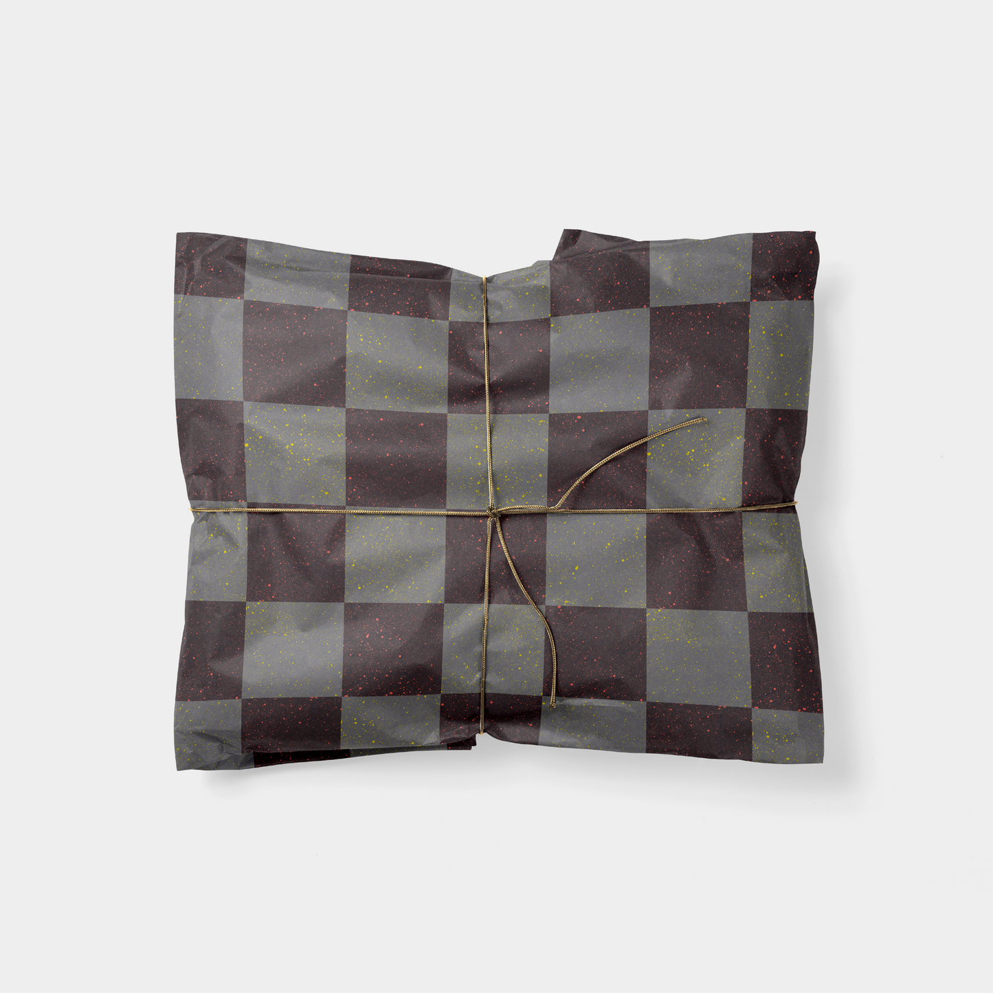 Speckled Checkerboard Gift Wrap IX