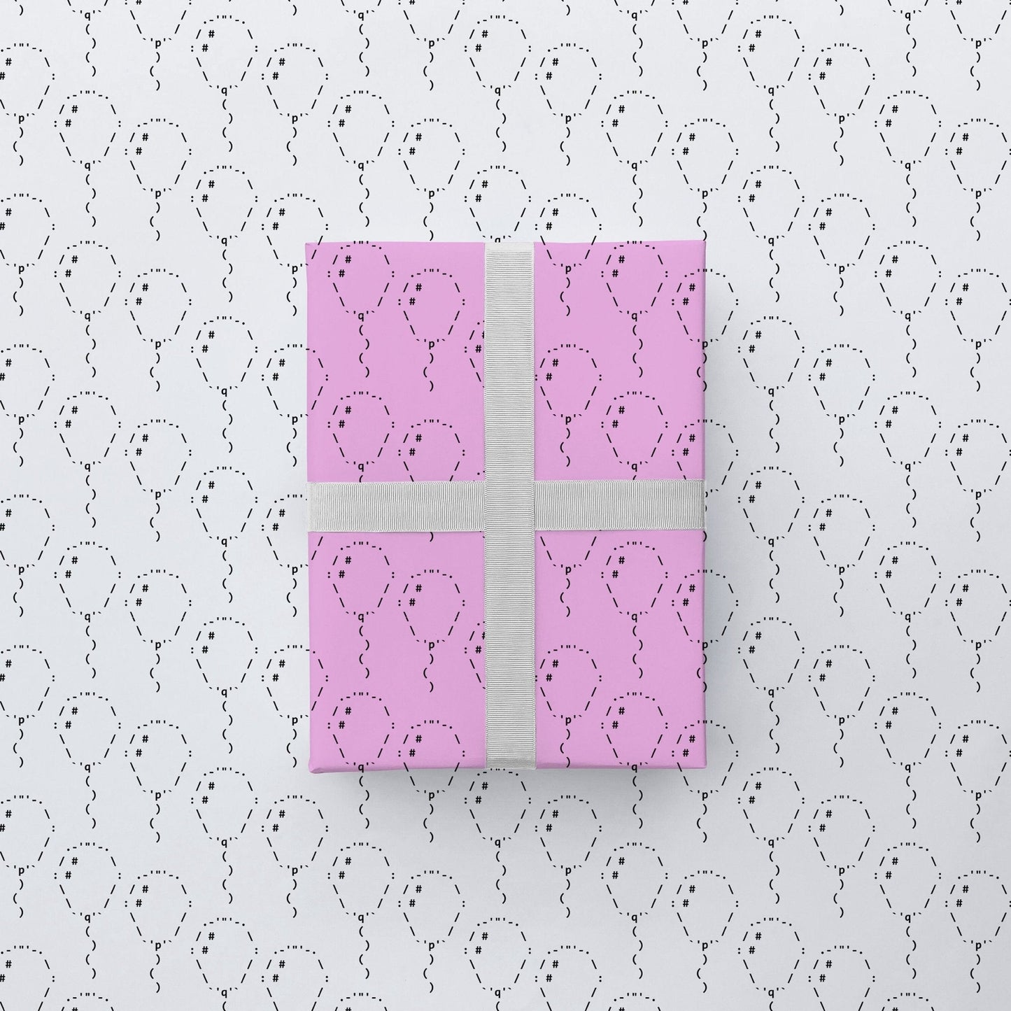 ASCII Art Balloons Gift Wrap Paper-Gift Wrapping-The Design Craft