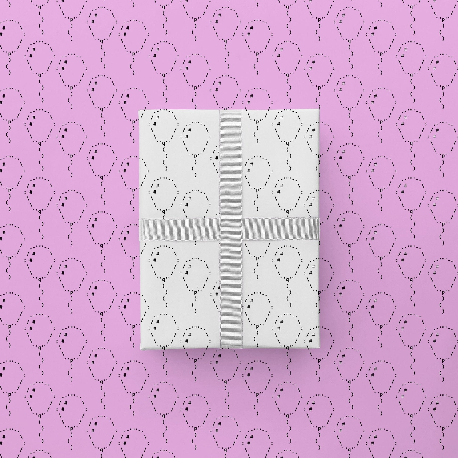 ASCII Art Balloons Gift Wrap Paper-Gift Wrapping-The Design Craft