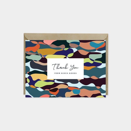 Abstract Camo Custom Thank You Card-Greeting & Note Cards-The Design Craft