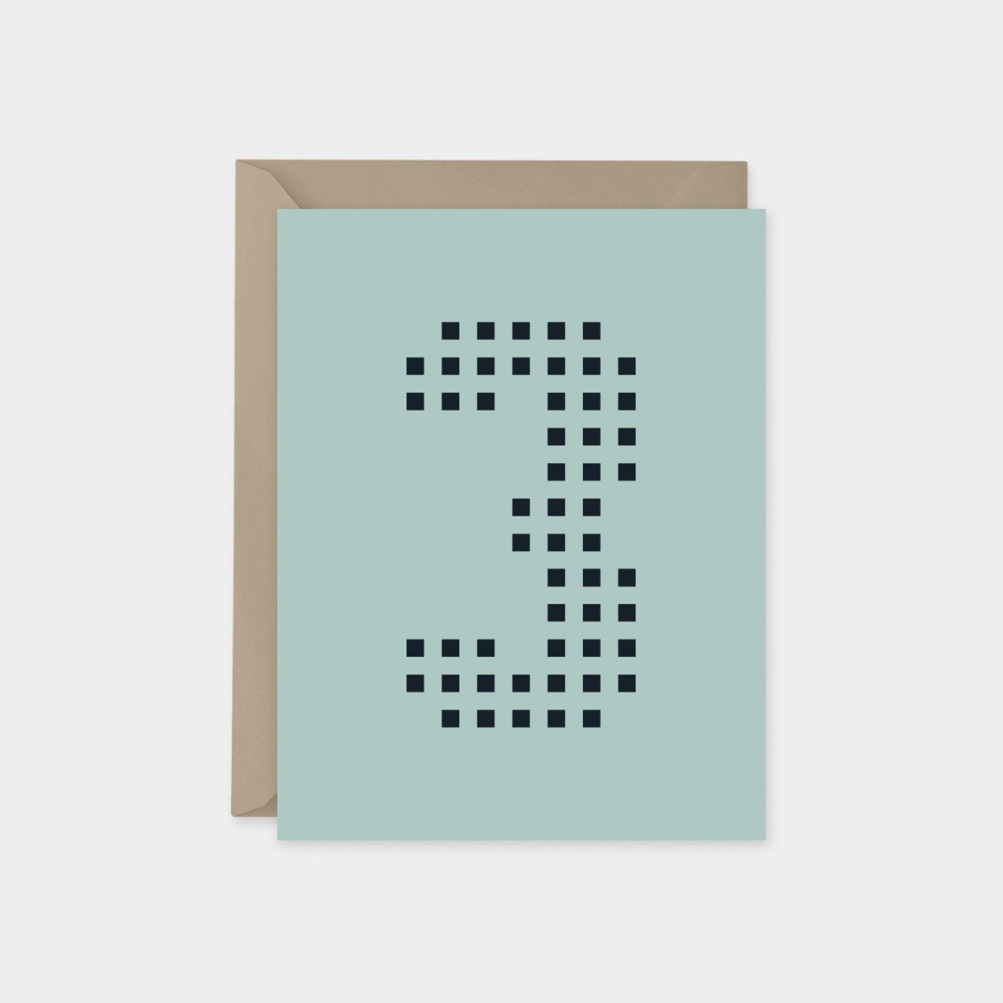 Age 3 Dotted Number Square Birthday Card-Greeting & Note Cards-The Design Craft