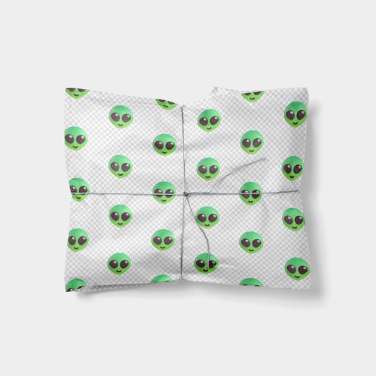 Alien Emoji Gift Wrap-Gift Wrapping-The Design Craft