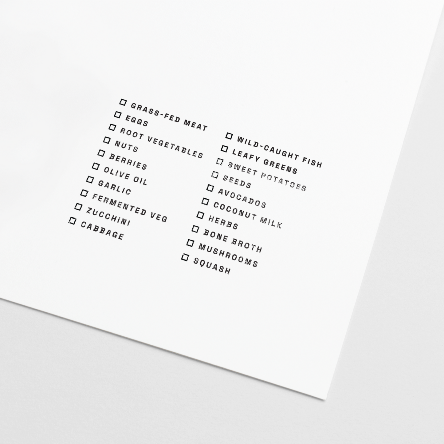 Ancestral Paleo Grocery List Stamp