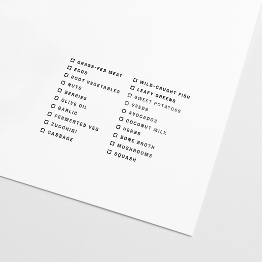 Ancestral Paleo Grocery List Stamp